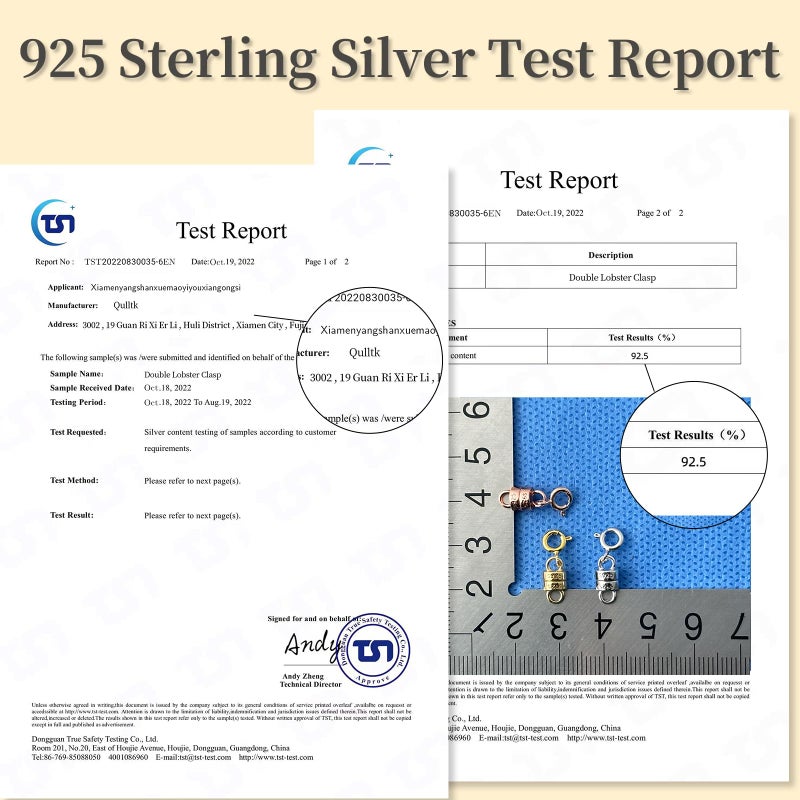 Qulltk 925 الفضة الاسترليني قلادة مغناطيسية المشابك والإغلاق أساور صغيرة مشبك تحويل الذهب والفضة سلسلة موسع لمستلزمات صناعة المجوهرات - Image 4